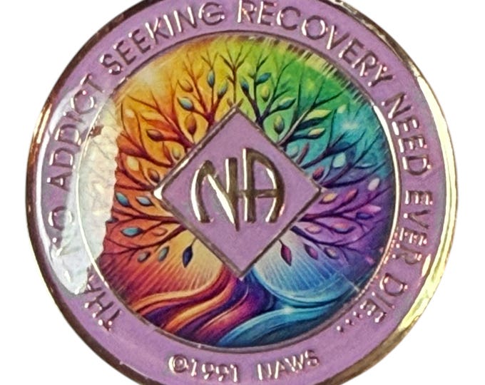 Bronze Tree of Life NA Medallion: Narcotics Anonymous Recovery Gift