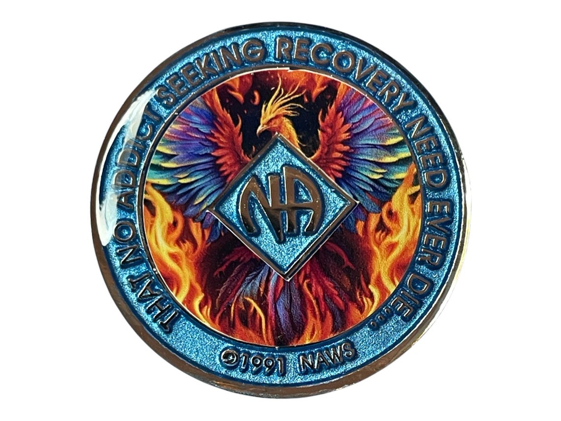 Phoenix NA Medallion - Narcotics Anonymous Sobriety Coin - Custom ...
