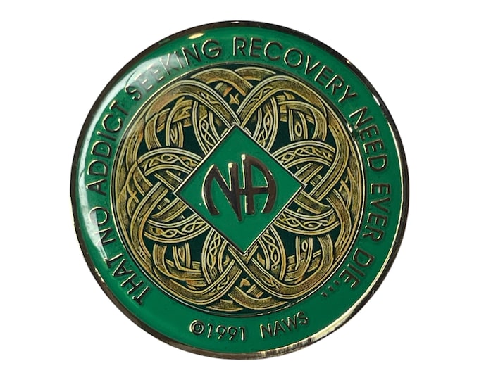 Custom 12-Step Medallion | Personalized Clean Time Token | Sobriety Gift - Celtic Knot Medallion