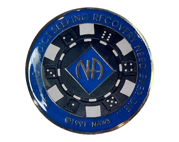Narcotics Anonymous Poker Chip Medallion: Recovery Milestone Coin