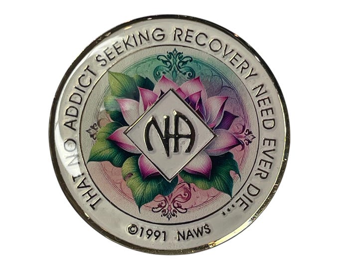 Lotus Flower Narcotics Anonymous Medallion – Growth, Renewal & Recovery