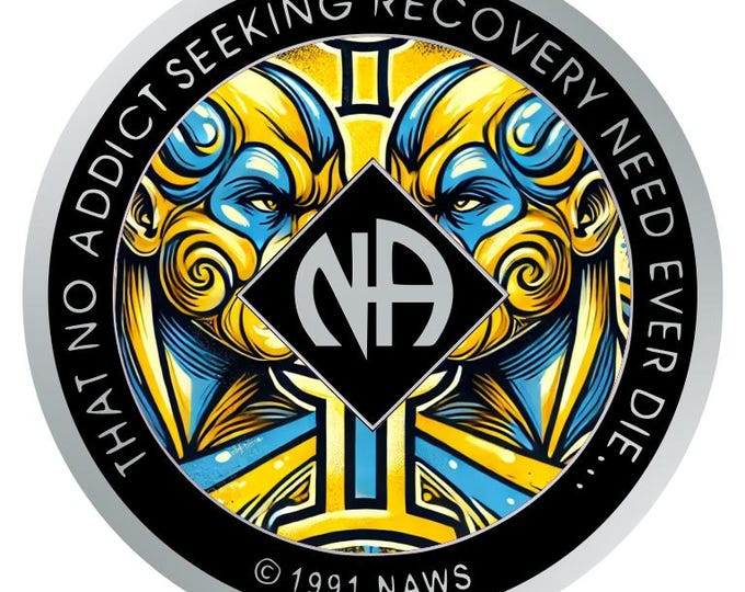 Gemini Zodiac NA Medallion – Duality & Recovery Strength