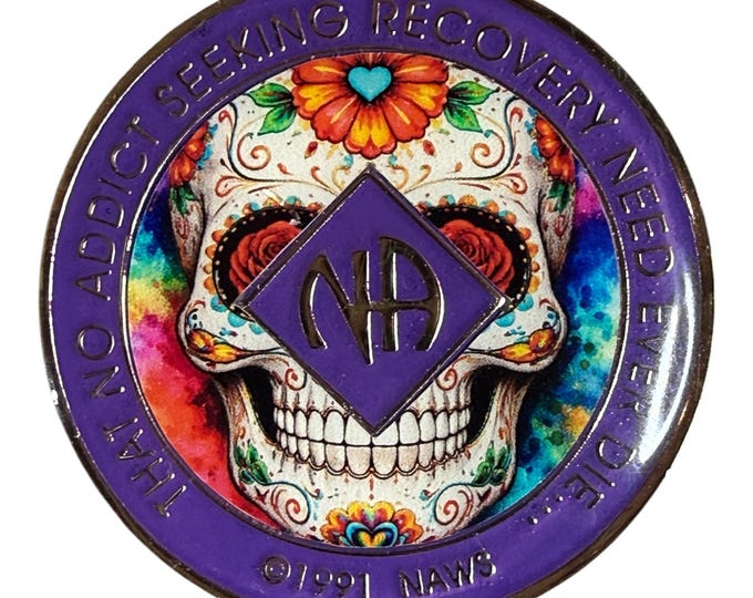 Sugar Skull NA Token – Día de los Muertos Sobriety Coin