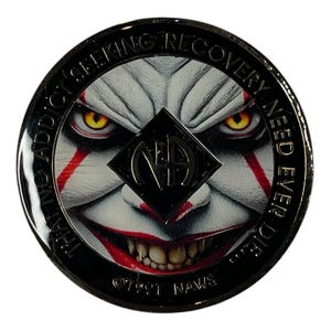 12-Step Milestone Medallion - Custom Name and Date Recovery Coin for Sobriety - Horror Recovery Medallion NA