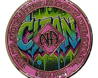 Medaglione personalizzato Clean NA / Gettone personalizzato per il tempo di pulizia / Chip di recupero