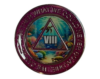 Seascape Alcoholics Anonymous Token - Silver Finish