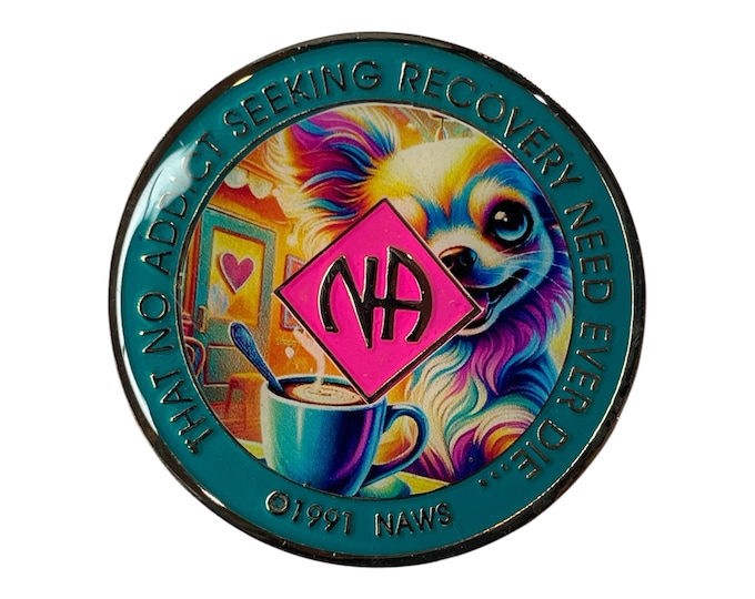 Chihuahua Coffee NA Medallion: Narcotics Anonymous Recovery Gift