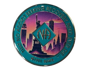 Custom 12-Step Medallion | Personalized Clean Time Token | Sobriety Chip