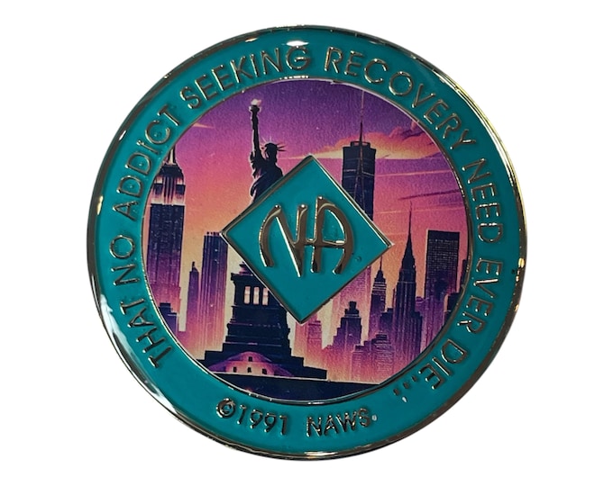 NYC Skyline NA Medallion: Narcotics Anonymous Sobriety Chip