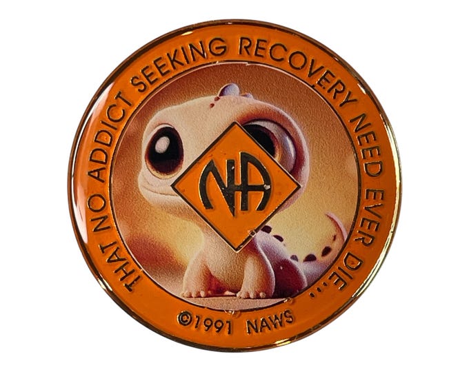 NA Recovery Medallion – Custom Clean Time Chip – Gecko Sobriety Coin – Narcotics Anonymous Gift