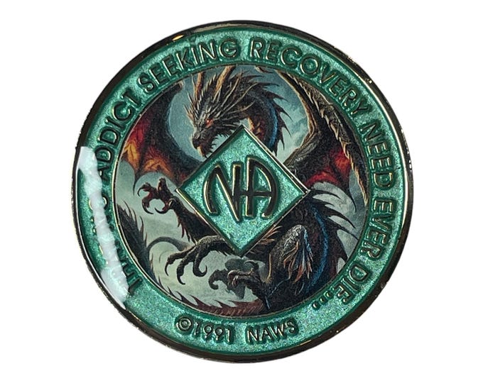 Dragon Narcotics Anonymous Medallion: Custom NA Recovery Coin