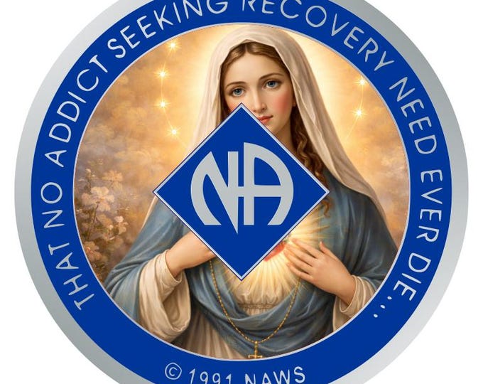 Mother Mary NA Recovery Medallion – A Symbol of Grace, Hope, and Healing