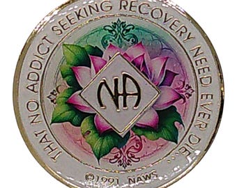 Lotus Flower NA Recovery Medallion - Bronze Token