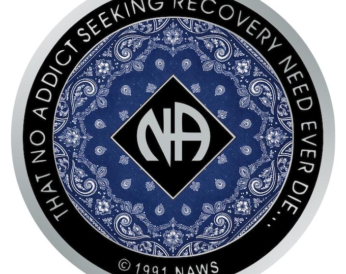 Narcotics Anonymous Blue Bandana Token – NA Recovery Chip