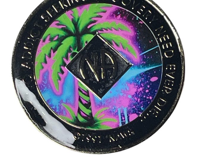 Custom 12-Step Medallion | Personalized Clean Time Token | Sobriety Gift