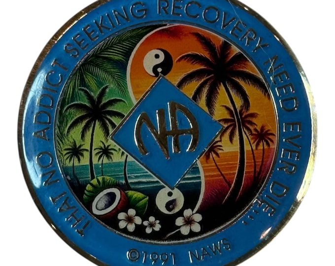 Tropical Yin Yang NA Medallion: Clean Time Recovery Gift