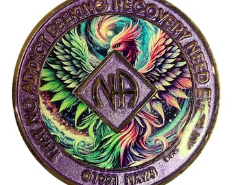 Phoenix Narcotics Anonymous Recovery Token | Bronze Sobriety Medallion