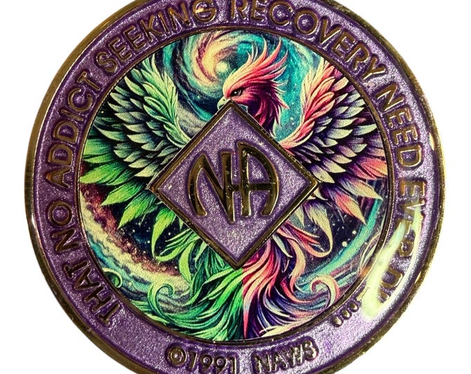 Phoenix Narcotics Anonymous Recovery Token | Bronze Sobriety Medallion