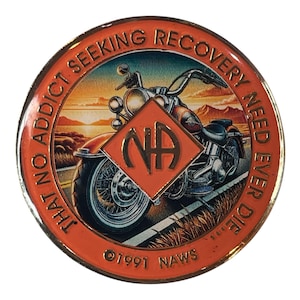 Motorcycle Narcotics Anonymous Medallion