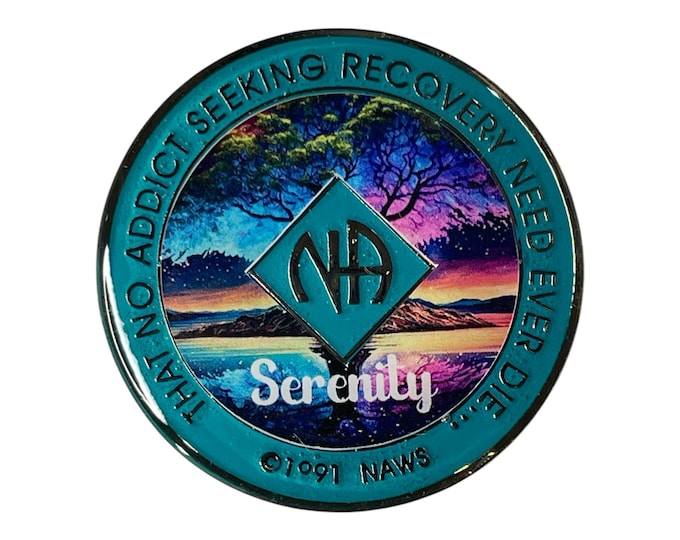 Custom 12-Step Medallion | Personalized Clean Time Token | Sobriety Gift