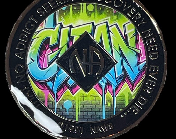 Custom 12-Step Medallion | Personalized Clean Time Token | Sobriety Gift