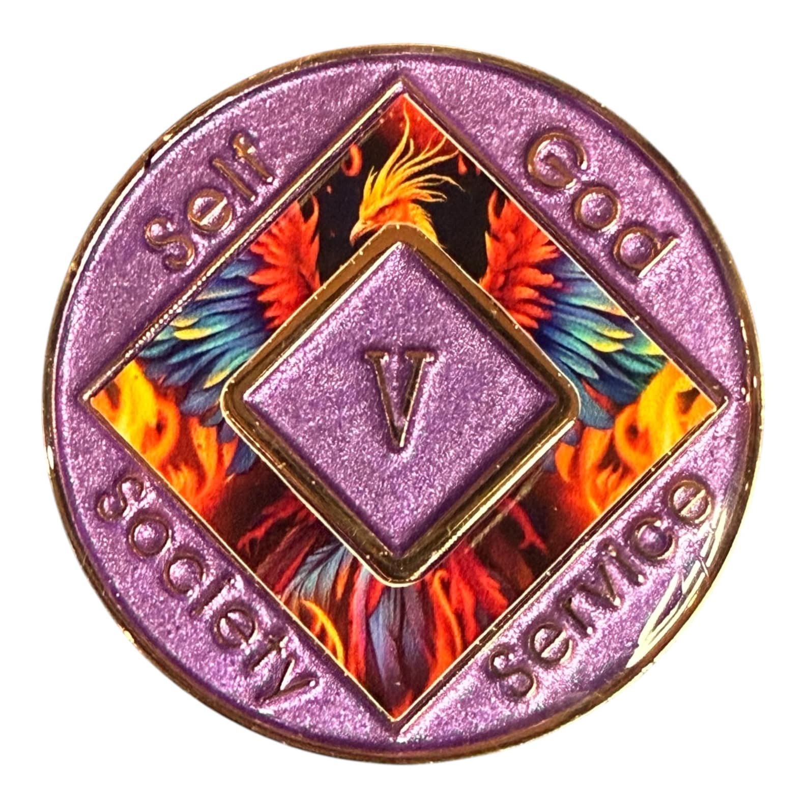 Phoenix NA Medallion - Narcotics Anonymous Sobriety Coin - Custom ...