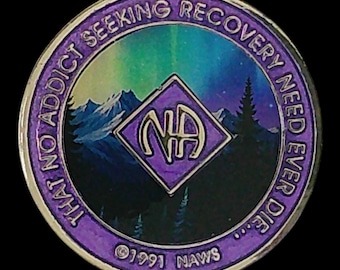 Bronze NA Medallion | Northern Lights Narcotics Anonymous Recovery Token