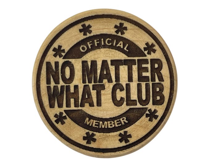 Engraved Wood Recovery Token: No Matter What Club Sobriety Gift