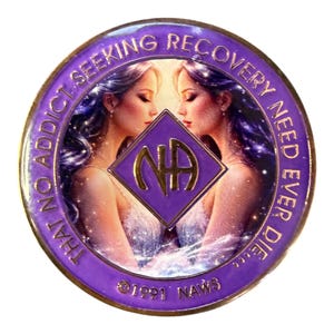 Gemini NA Medallion – Zodiac Recovery Chip with Twin Energy Theme
