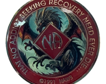 Dragon Narcotics Anonymous Medallion: Custom NA Recovery Coin
