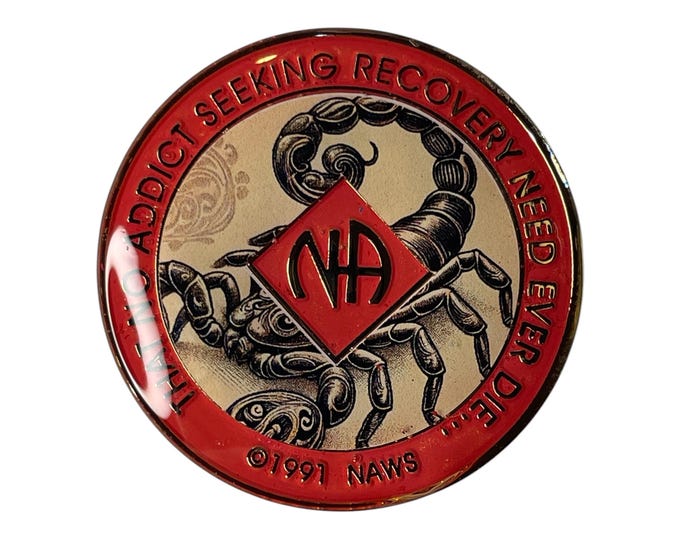 Custom NA Recovery Medallion: Scorpion Sobriety Coin