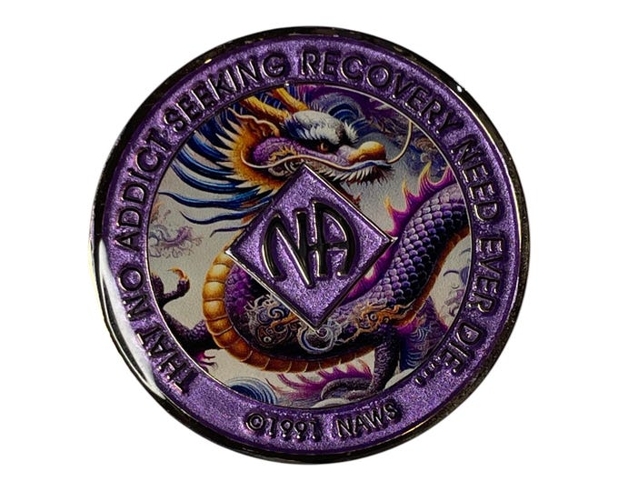 Dragon NA Medallion: Narcotics Anonymous Recovery Coin