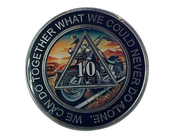 Customizable AA Sobriety Medallion - Alcoholics Anonymous Gift - Sober Anniversary Coin - personalizable sobriety chip