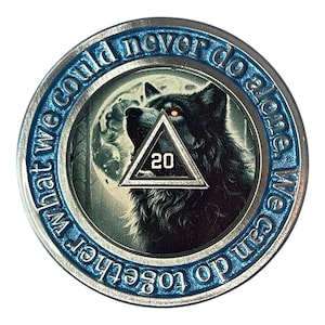 Customizable AA Sobriety Medallion - Alcoholics Anonymous Gift - Sober Anniversary Coin - personalizable sobriety chip