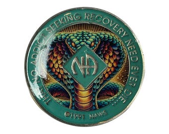 Cobra NA Medallion: Bronze Narcotics Anonymous Recovery Token