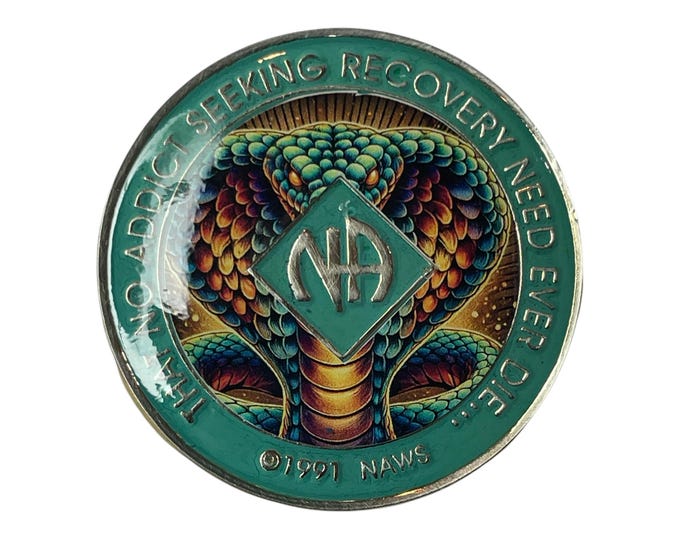 Cobra NA Medallion: Narcotics Anonymous Recovery Token