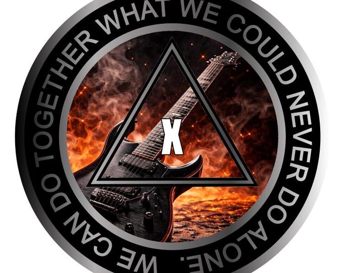 Electric Guitar AA Recovery Medallion – Serenity Prayer Clean Time Coin