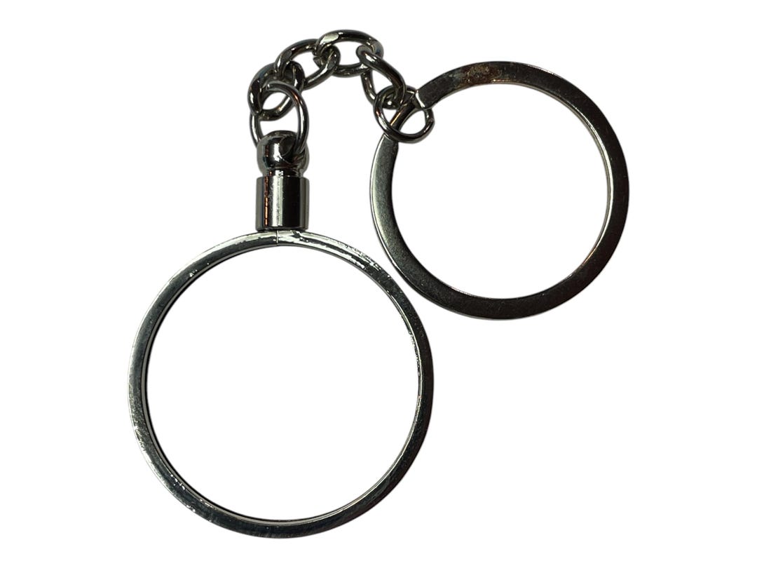 NA/AA Medallion Holder Keychain: Recovery Gift, Silver-tone Finish