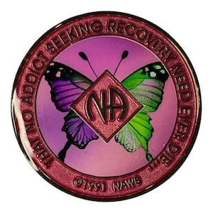 Artistic Narcotics Anonymous Medallion | Custom NA Recovery Coin | Anniversary Milestone Gift
