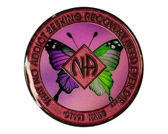 Artistic Narcotics Anonymous Medallion | Custom NA Recovery Coin | Anniversary Milestone Gift
