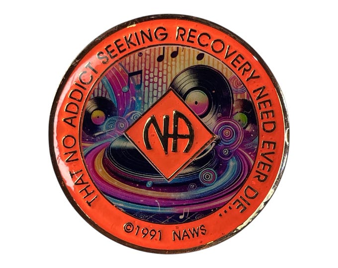 Music-Themed NA Medallion: Narcotics Anonymous Sobriety Gift