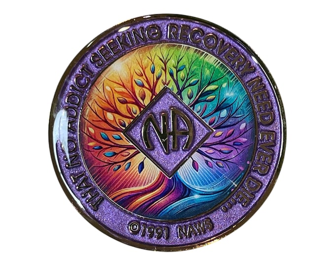 Tree of Life NA Medallion: Narcotics Anonymous Recovery Gift