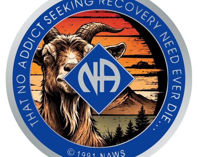 Mountain Goat NA Medallion – “That No Addict Seeking Recovery Need Ever Die…”