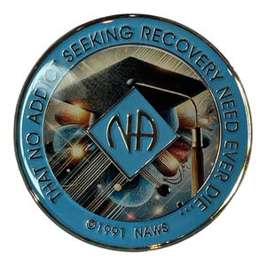 NA Graduation Medallion - Narcotics Anonymous Recovery Coin - Sober Graduate Gift - NA Token for Clean Time & Academic Achievement
