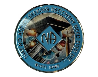 NA Graduation Medallion: Narcotics Anonymous Recovery Coin | Bronze Sobriety Token