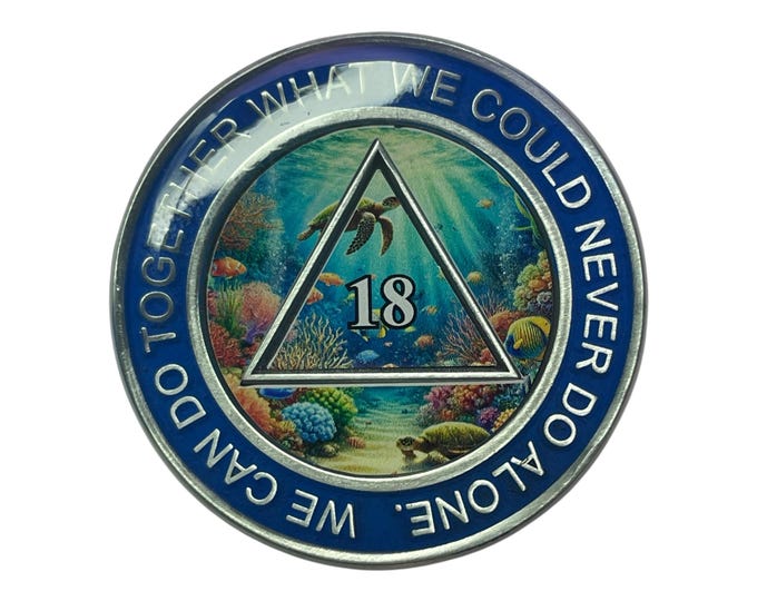 Seascape Alcoholics Anonymous Medallion