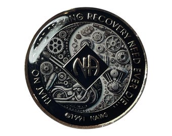 Custom 12-Step Medallion | Personalized Clean Time Token | Sobriety Gift