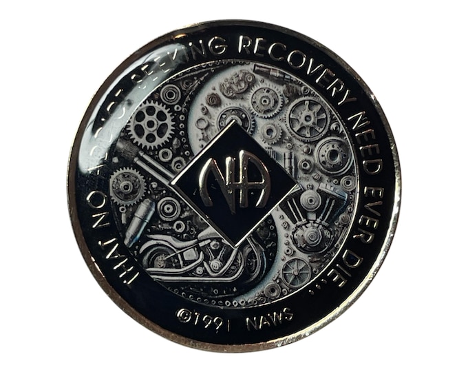 Custom 12-Step Medallion | Personalized Clean Time Token | Sobriety Gift