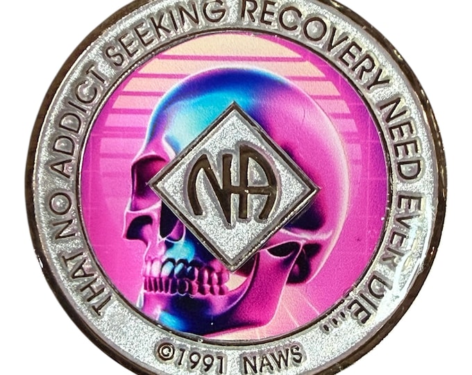Neon Skull NA Coin: Cyberpunk Recovery Anniversary Medallion