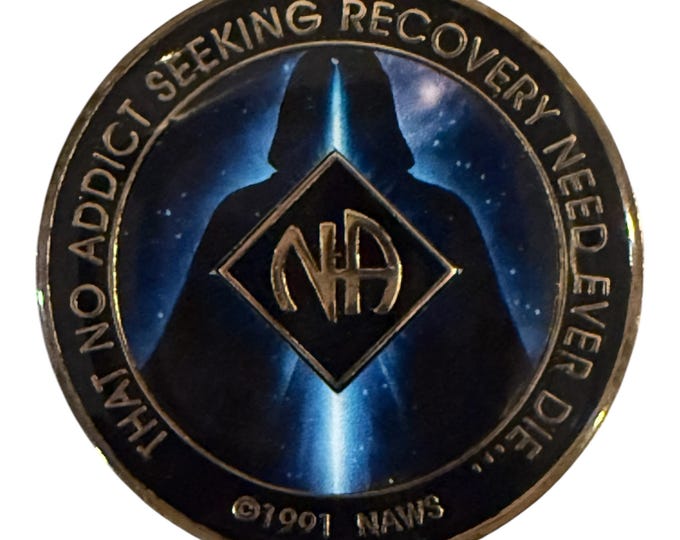 Cloaked Cosmic Light NA Recovery Token – Select Clean Time & Color – 34mm Narcotics Anonymous Chip